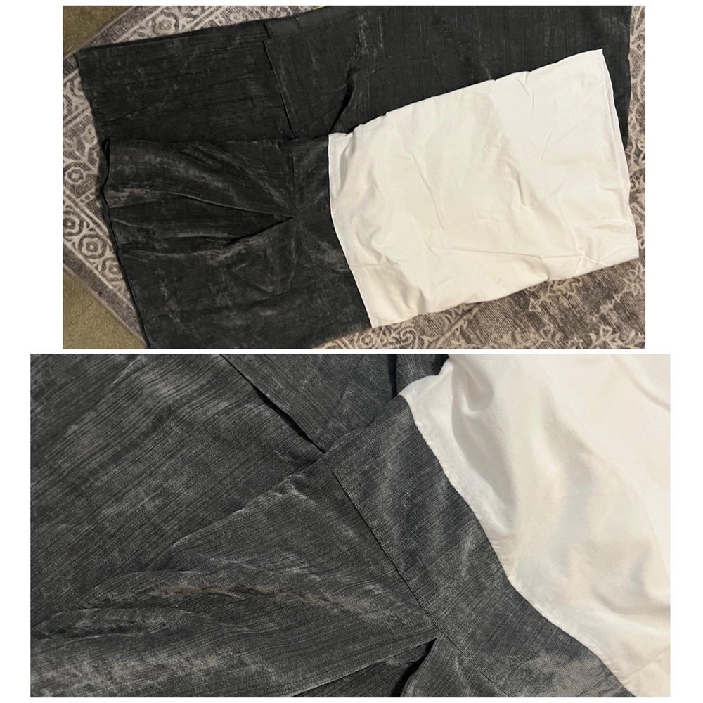 Black and White Colorblock Skirt